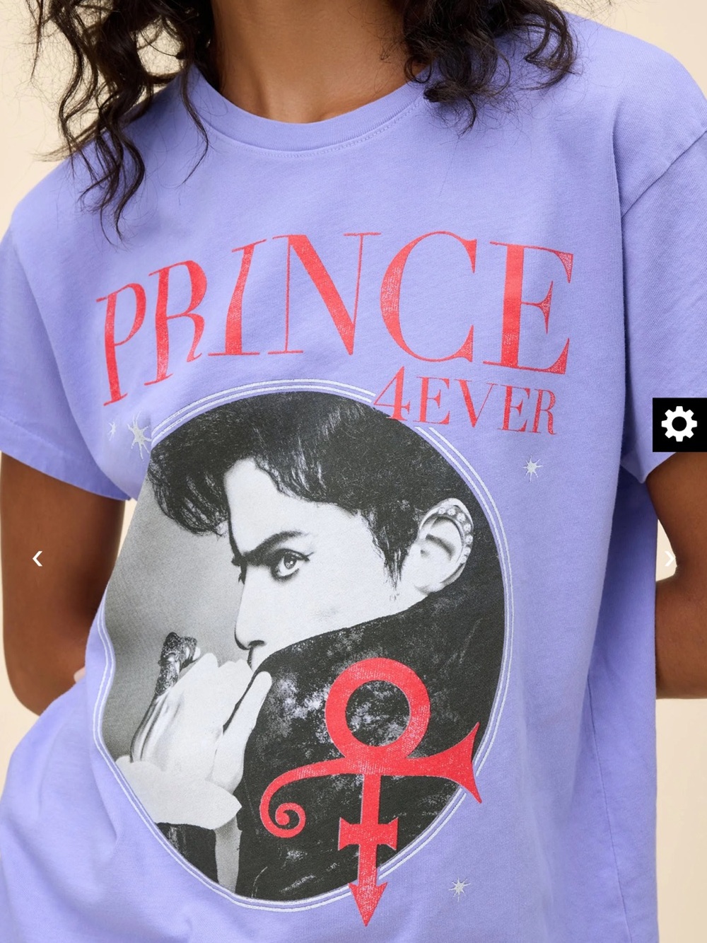 Daydreamer Lavender 'Prince 4Ever' Graphic Tee with Red Print